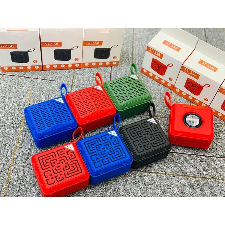 Speaker Wireless ST558 Buetooth Speaker Super Bass Speaker Box Kotak