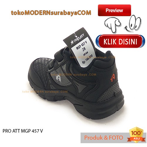 PRO ATT MGP457 V BLACK sepatu sekolah anak magnet velcro casual