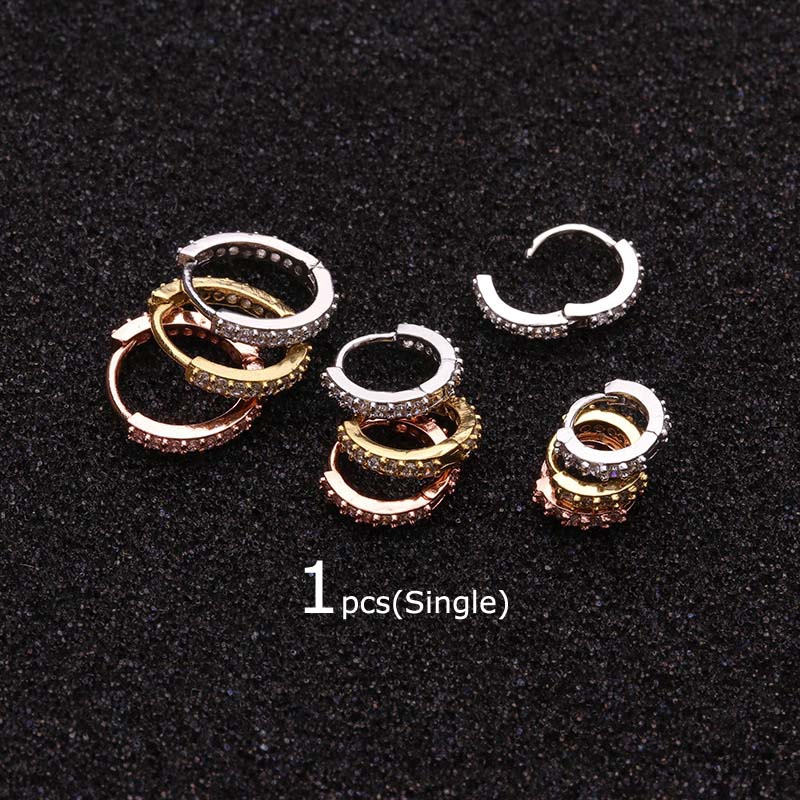 1piece Mini Hoop Earrings Tragus Rook Lobe Auricle Helix Piercing 6mm 8mm 10mm