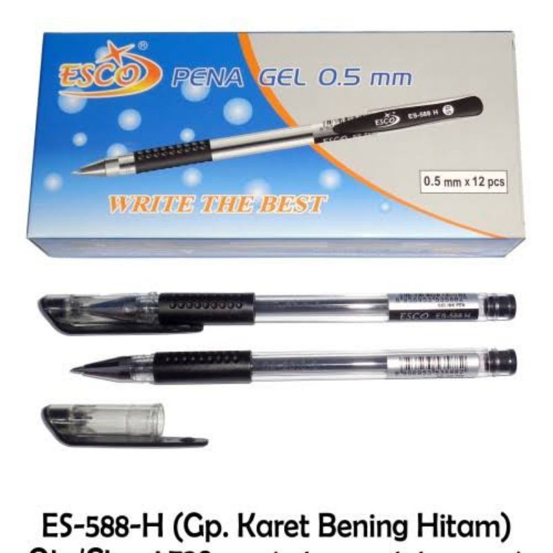

PULPEN/PEN/BALLPOINT GEL ESCO H-588 (12 PCS)