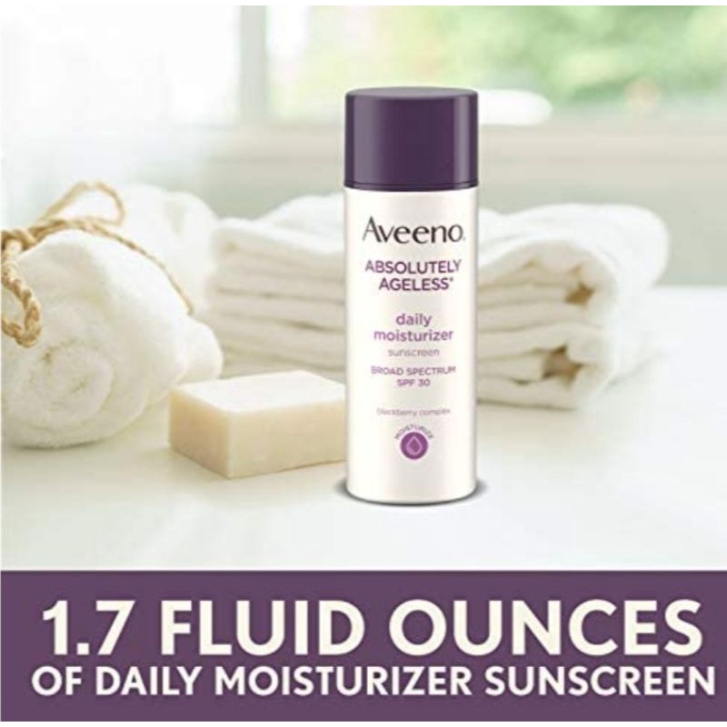 Aveeno Absolutely Ageless Daily Facial Moisturizer Sunscreen SPF 30