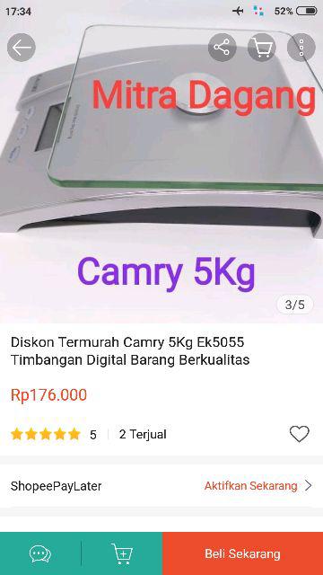Diskon Termurah Camry 5kg Ek5055 Timbangan Digital Barang Berkualitas
