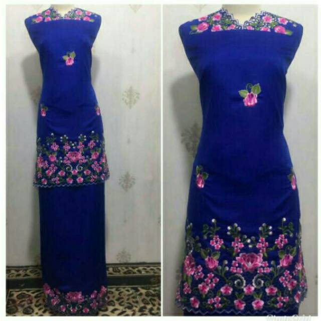 Kain bahan baju kurung bordir kerancang solder 02 Bukittinggi