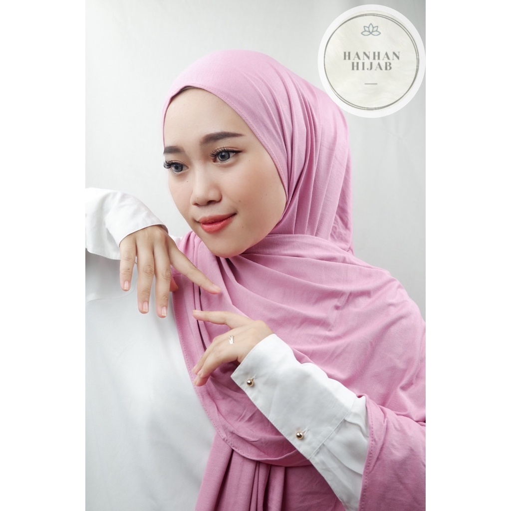 PASHMINA INSTAN KAOS /NARA INSTAN-Dusty Pink