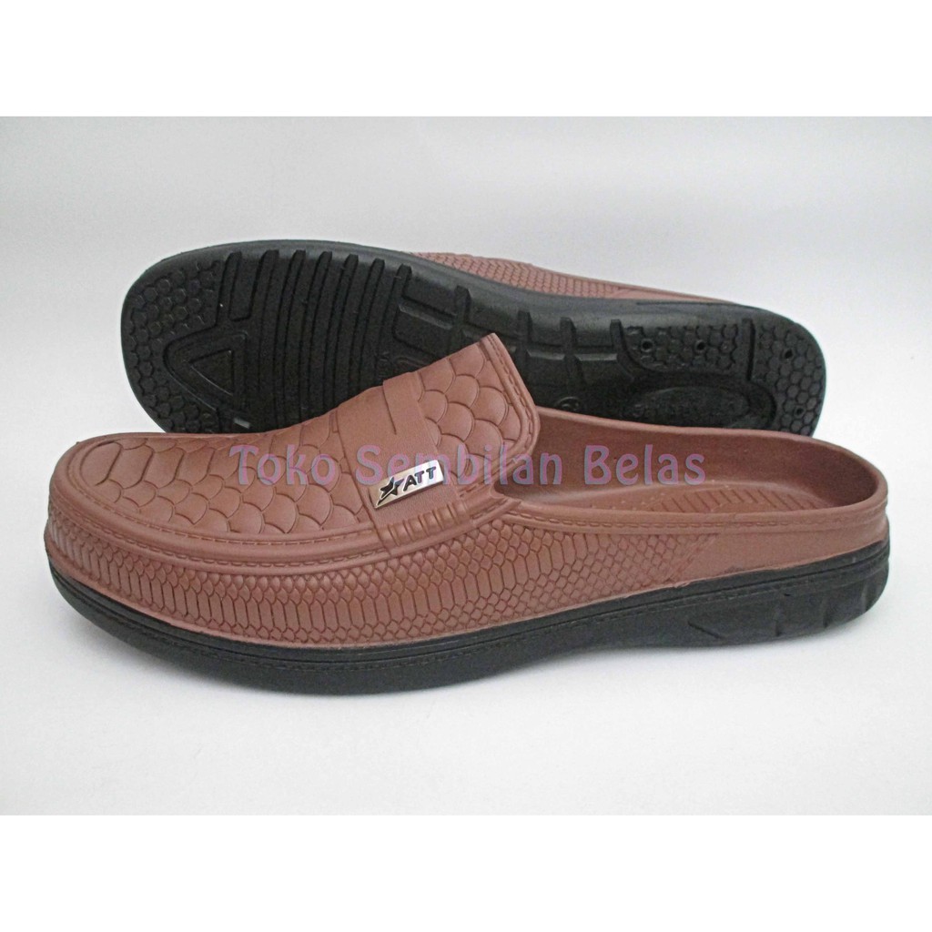 Sepatu Sandal Kulit Karet/Sepatu Karet Slip On/Sepatu Karet Selop Casual/Sandal Selop/Sepatu Sandal/