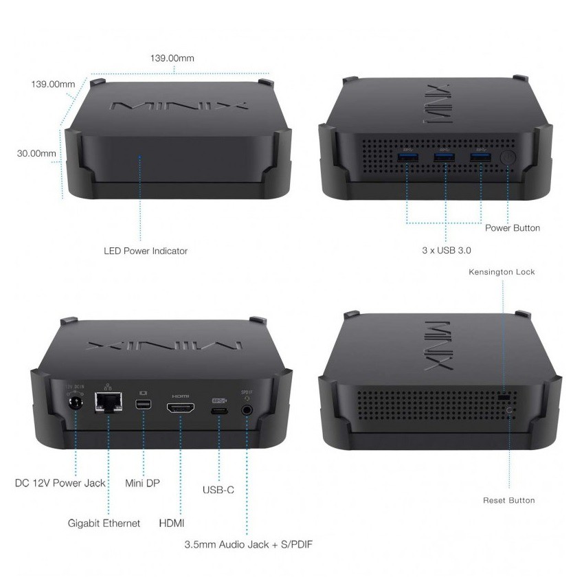 MINIX NEO J50C-4 MAX - Mini PC Win 10 - Intel J5005 RAM 8GB SSD 240GB - Mini PC dari MINIX