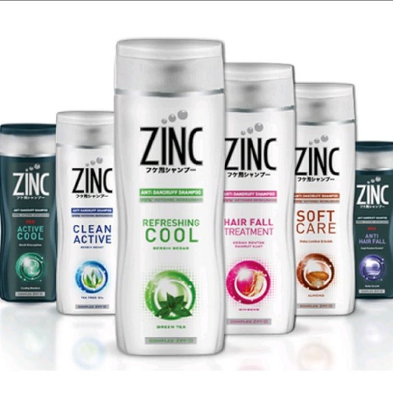 Zinc Shampoo Anti Ketombe Re-Freshing Cool 170 / 340mL