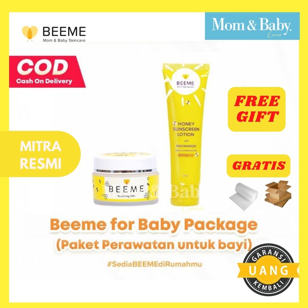 ❤️ FREE GIFT ❤️ PAKET HEMAT Beeme Nourishing Balm &amp; Beeme Honey Suncreen