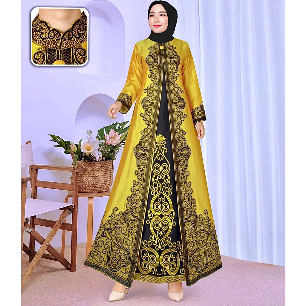 Kadai.baju / Gamis pesta / Gamis kondangan / Gamis khintani / Taffta bordir premium