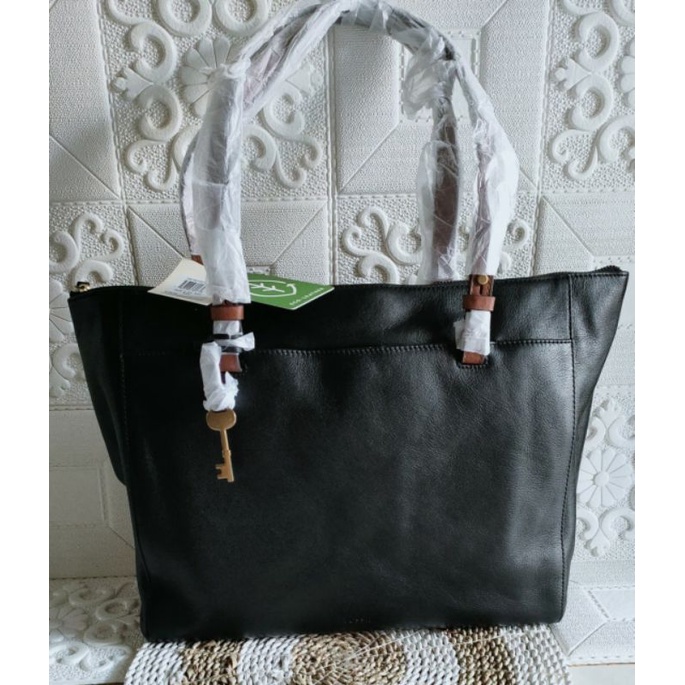 Tas Wanita FossilOriginal Rachel Tote Top Zip Black