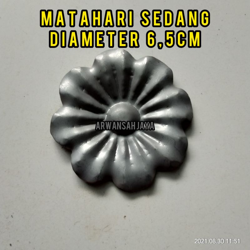 MATAHARI SEDANG ORNAMEN PAGAR BESI