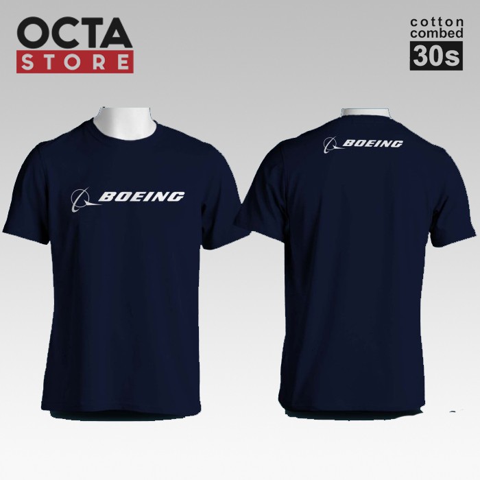 Kaos Tshirt Baju 30S Distro Boeing Pesawat kaos pria wanita