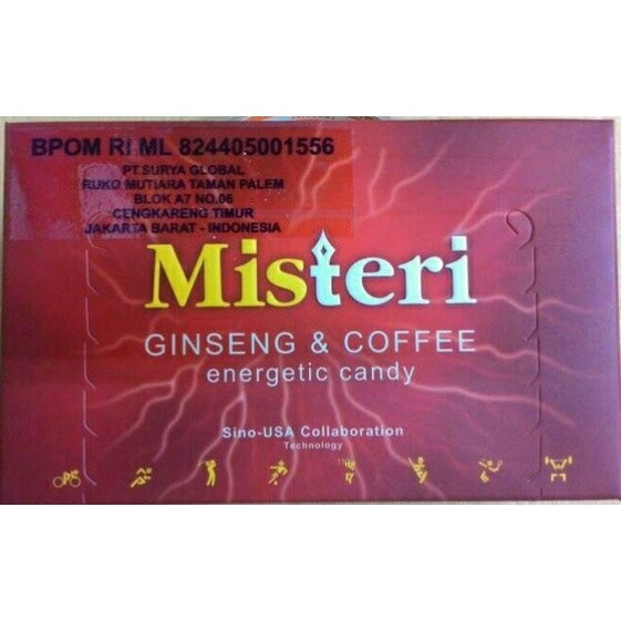

Misteri Candy Ginseng & Coffee energetic candy - permen kopi BPOM