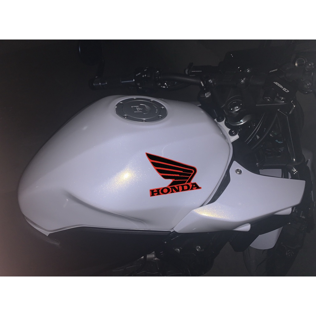 Honda Wings Emblem Motor Stiker Reflektif Tangki Bahan Bakar Stiker Helm Stiker Aksesoris Motor
