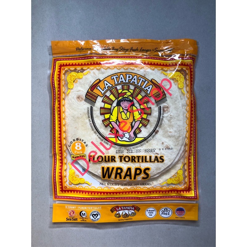 

La Tapatia Flour Tortilla Wraps - Roti Pita Gorditas Impor