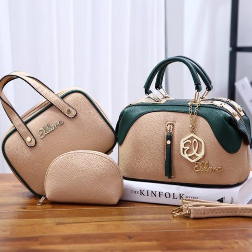 EL 4286 Tas branded Eldora set 3in1 doctor bag twotone tas paketan dokter bag brand original