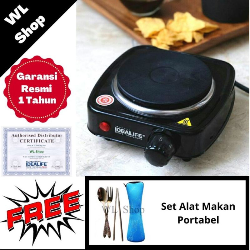 Idealife Il-401s Kompor Listrik 1 Tungku Il 401s Alat Masak Elektrik Kecil Electric Stove Mini Dapur