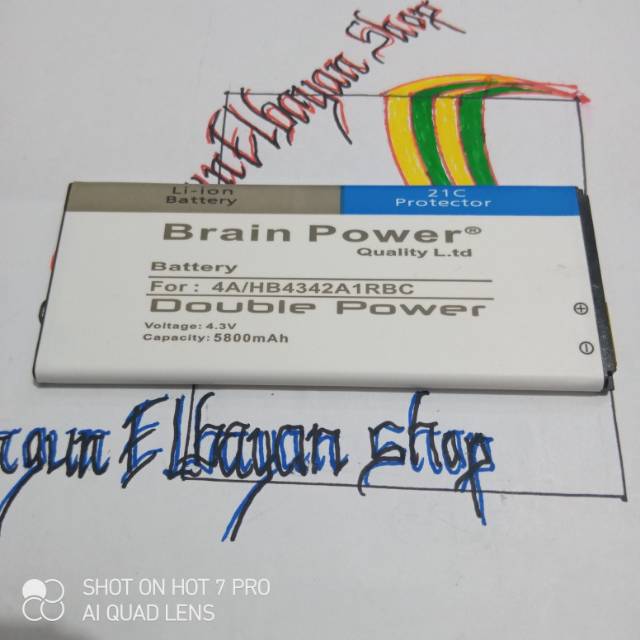 Batre Batrai Hp Huawei Honor 4A Huawei Y5ii-Y6  HB4342A1RBC Battery Brain Power