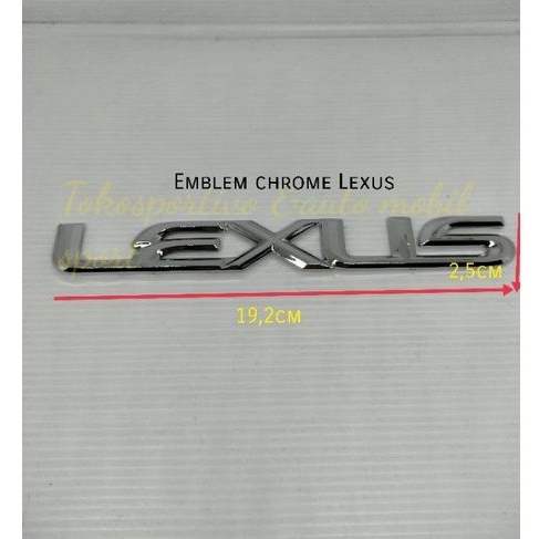 Emblem logo huruf Tulisan stiker Lambang Lexus lexus chrome