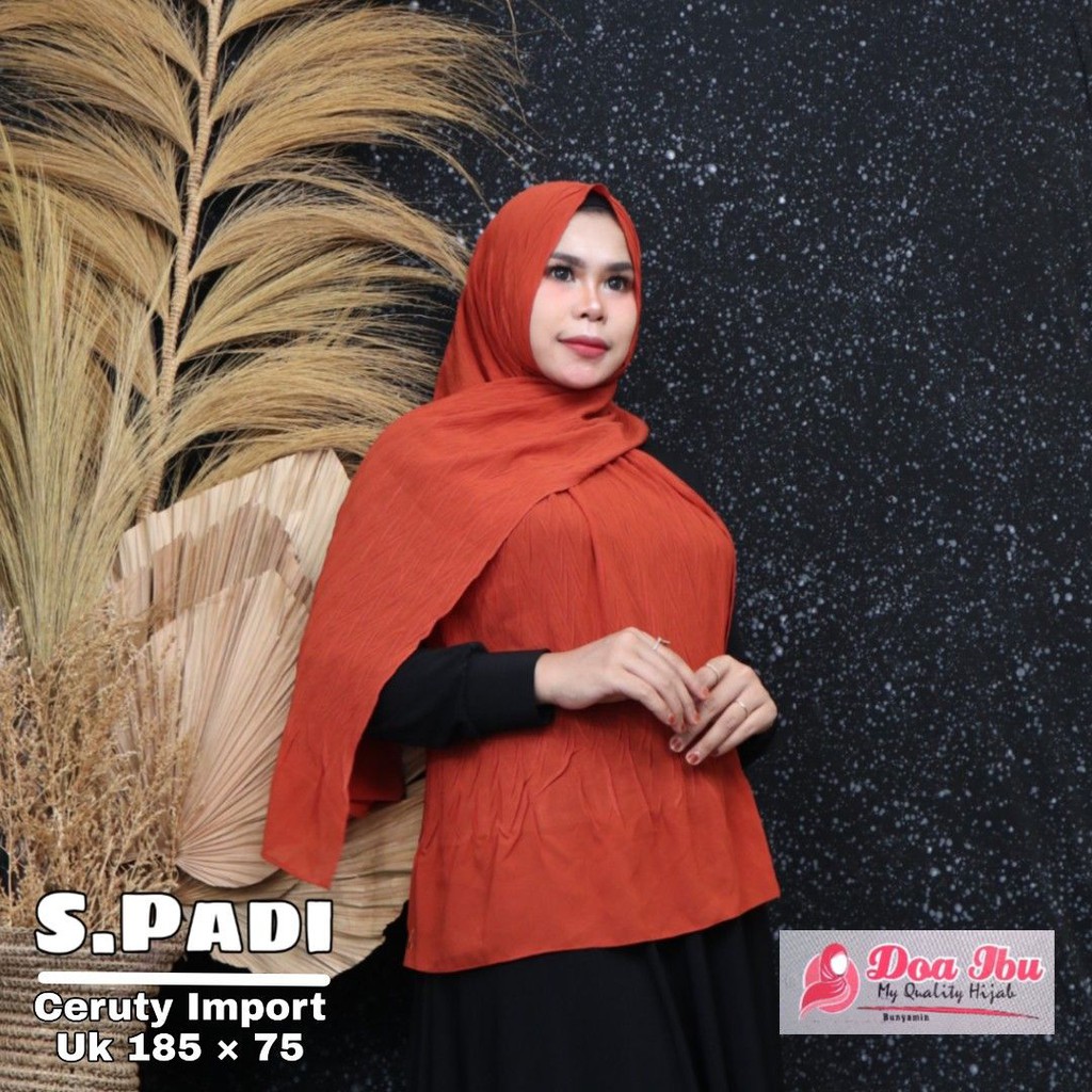 DOI Jilbab Pashmina Padi Ped 180X75