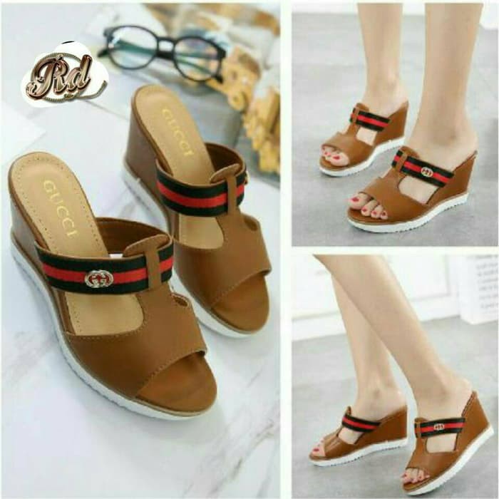 Jual Selop wedges gucci Diskon