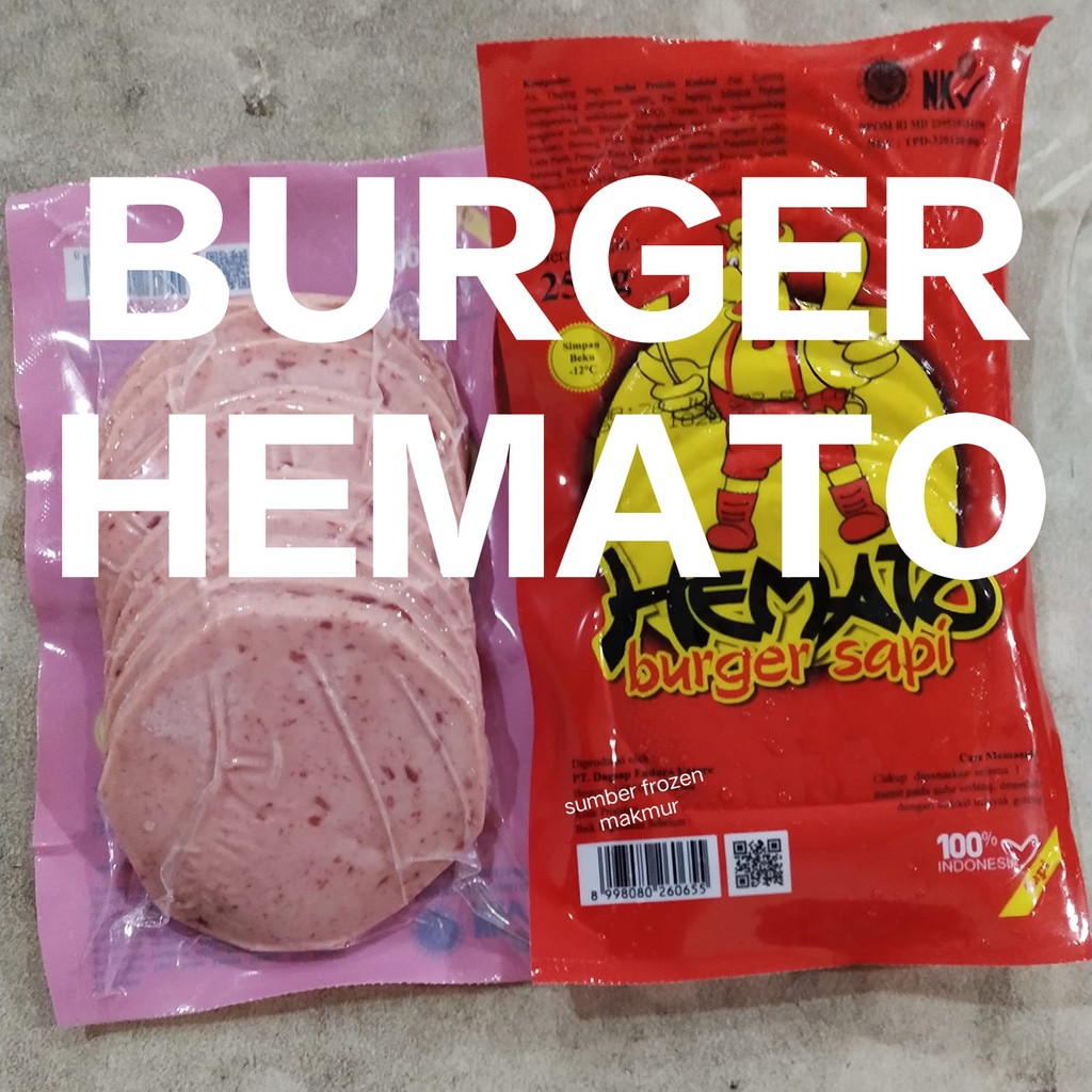 

Daging burger sapi HEMATO. sumber frozen makmur