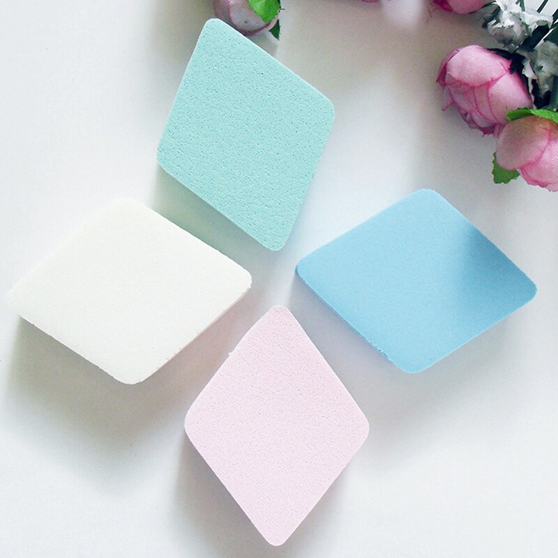 【 READY STOCK 】 Foundation Powder Puff Sponge Rhombus Shaped Wet And Dry 4 pcs/1Set