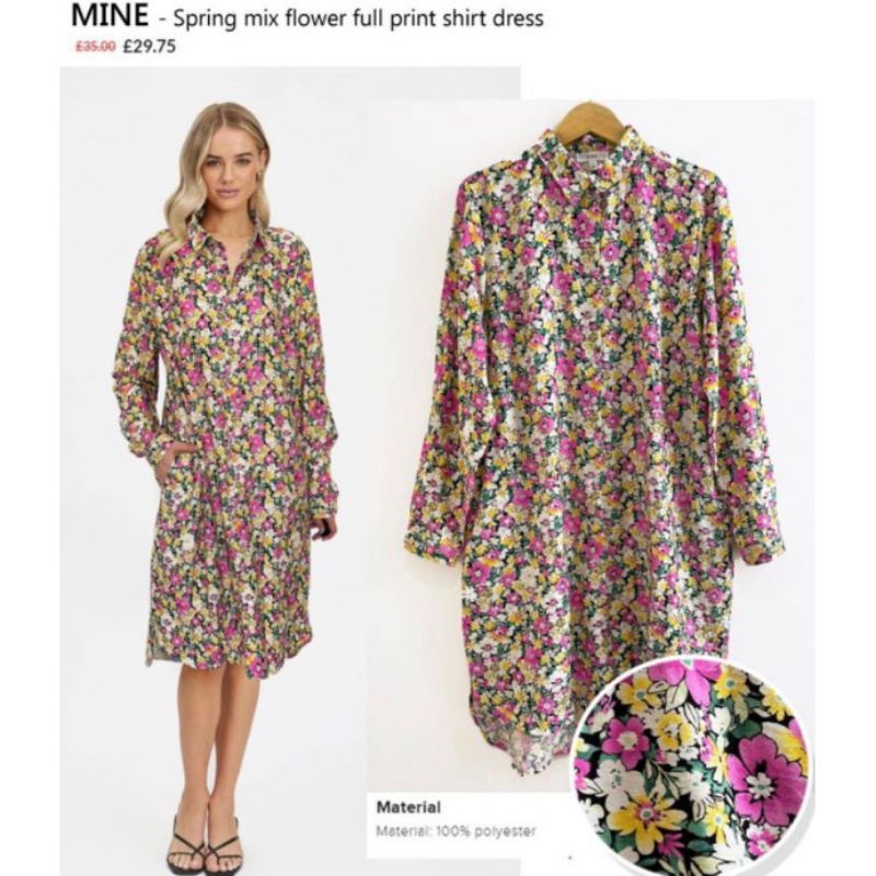 MINE button down shirt dress