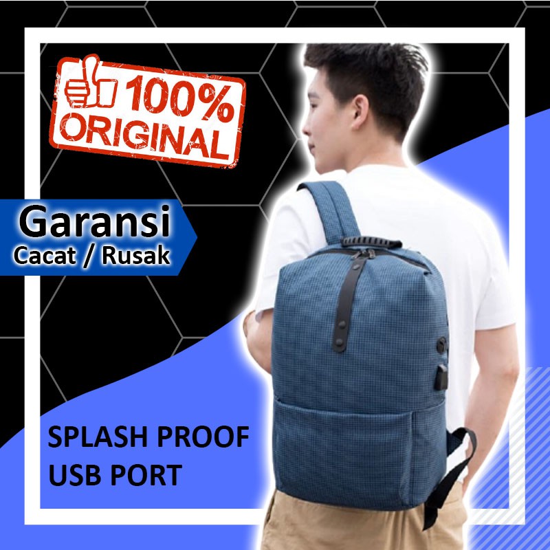 TAS PUNGGUNG PRIA LEMBUT KECIL KEREN KOREA KAIN KANVAS MODIS MODERN BUAT KULIAH GEDE GAYA KOREA B79