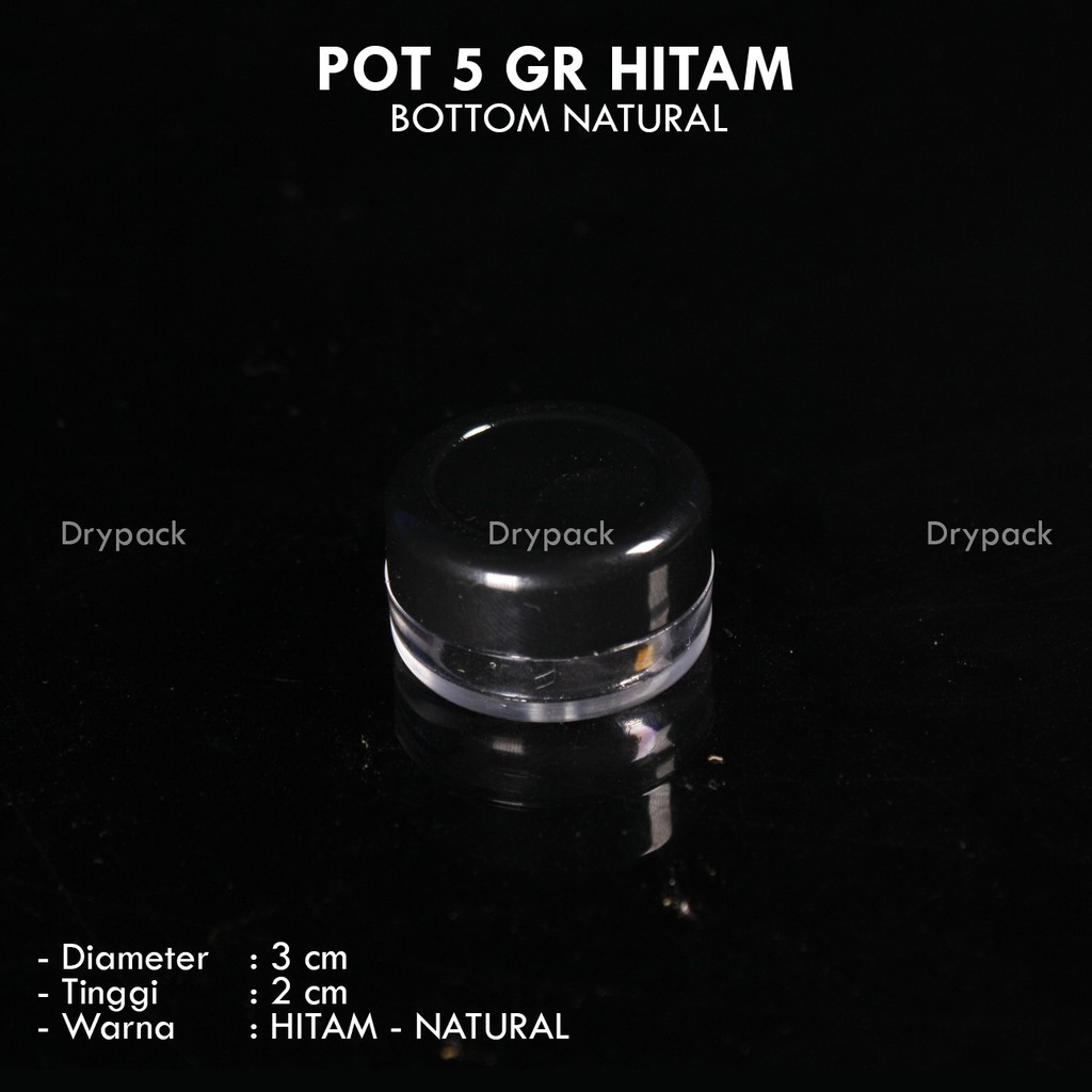 Pot cream 5 gr / Pot Cream 5 gr Hitam natural