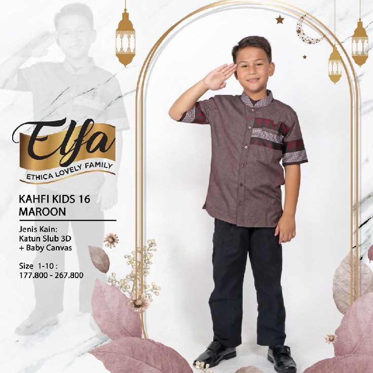 KOKO ANAK TERBARU 2020 ETHICA KAHFI KIDS 16 MAROON