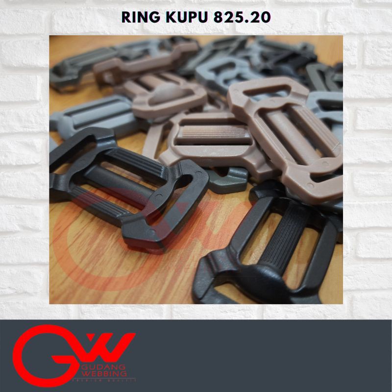 Ring Jalan Kupu (2.5 cm - 2.0cm) Hitam | MJ Kupu 825/20 Hitam