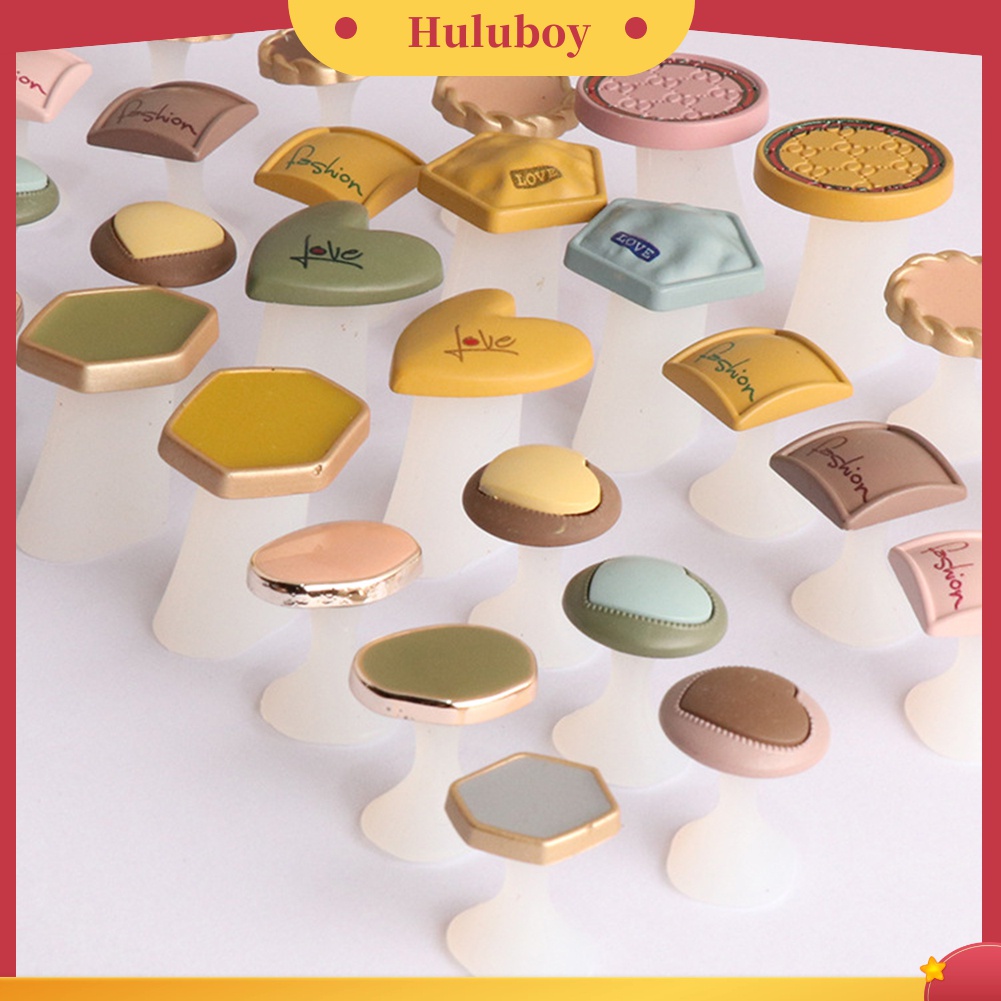 Huluboy Huluboy♡ 8pcs / Set Pemisah Jari Kaki Bentuk Hati / Kotak Bahan Silikon Untuk Pedicure DIY