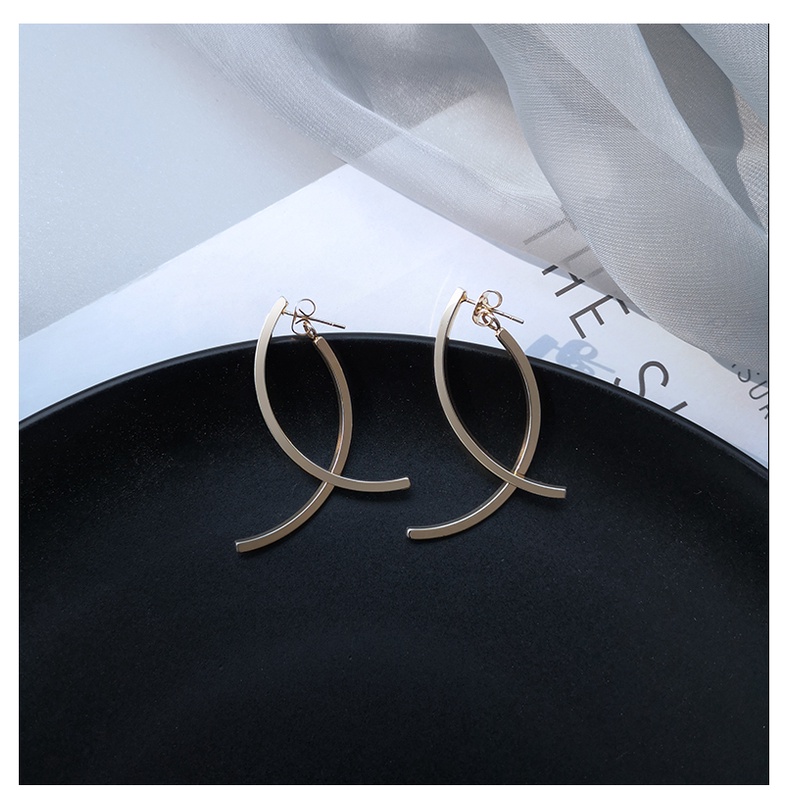 Anting Tusuk Bentuk Salib Bahan Silver 925 Untuk Wanita