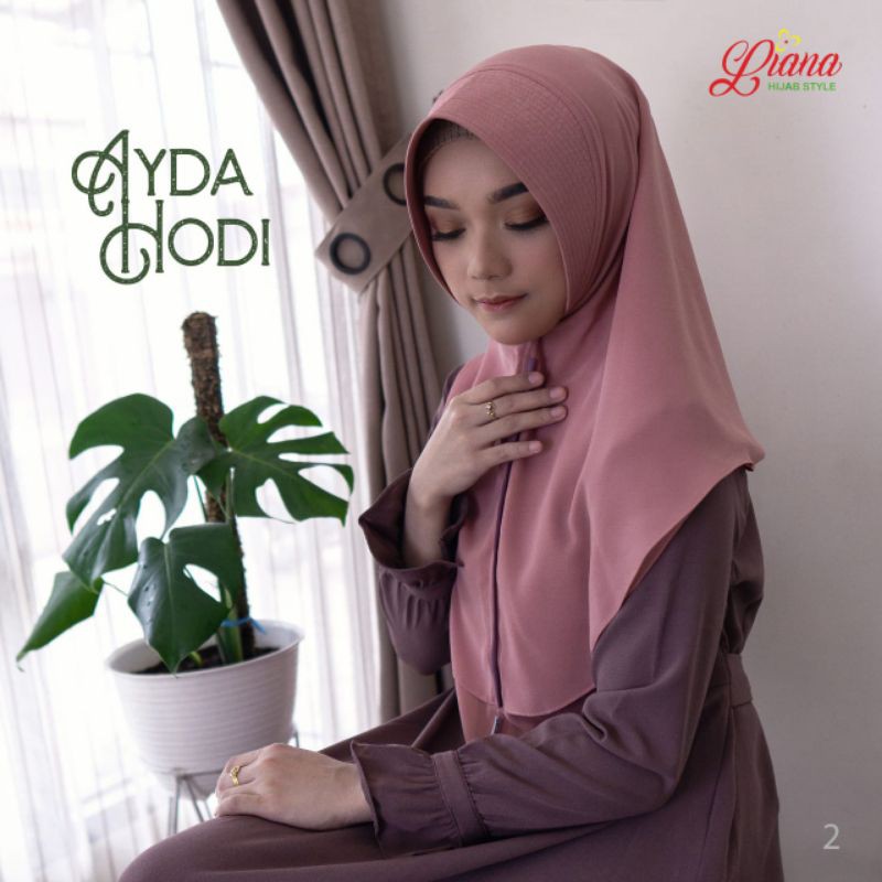Jilbab Bergo Hoodie Hodi Ayda Ori Liana Hijab-Dusty