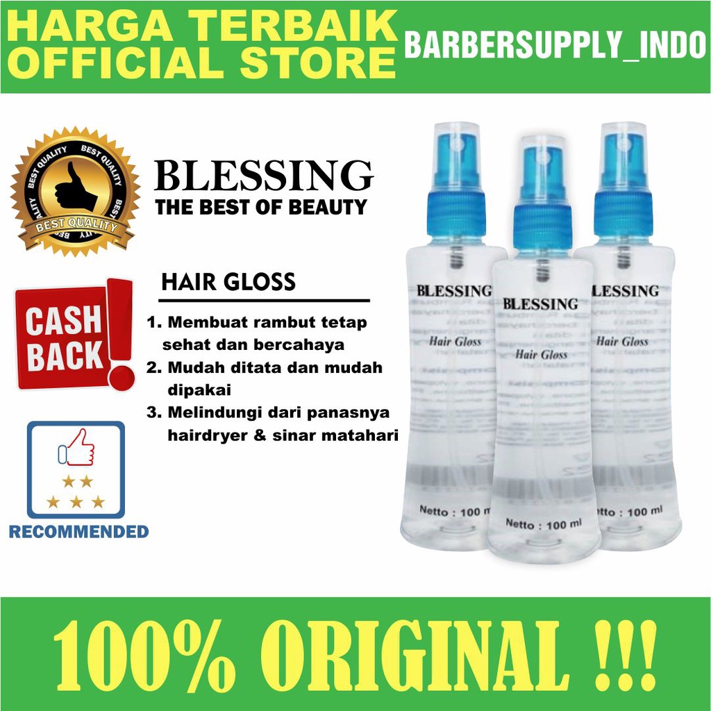 Blessing Hair Gloss 100ml / Vitamin Rambut Pelembab Rambut Kering