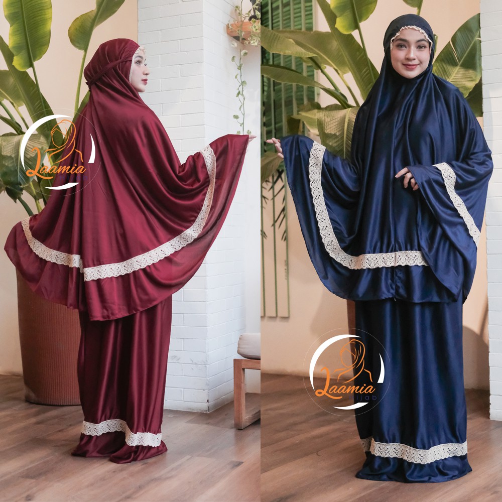 COD-mukena bali Zema model renda besar hyget by zamia / mukena amplop jumbo hyget