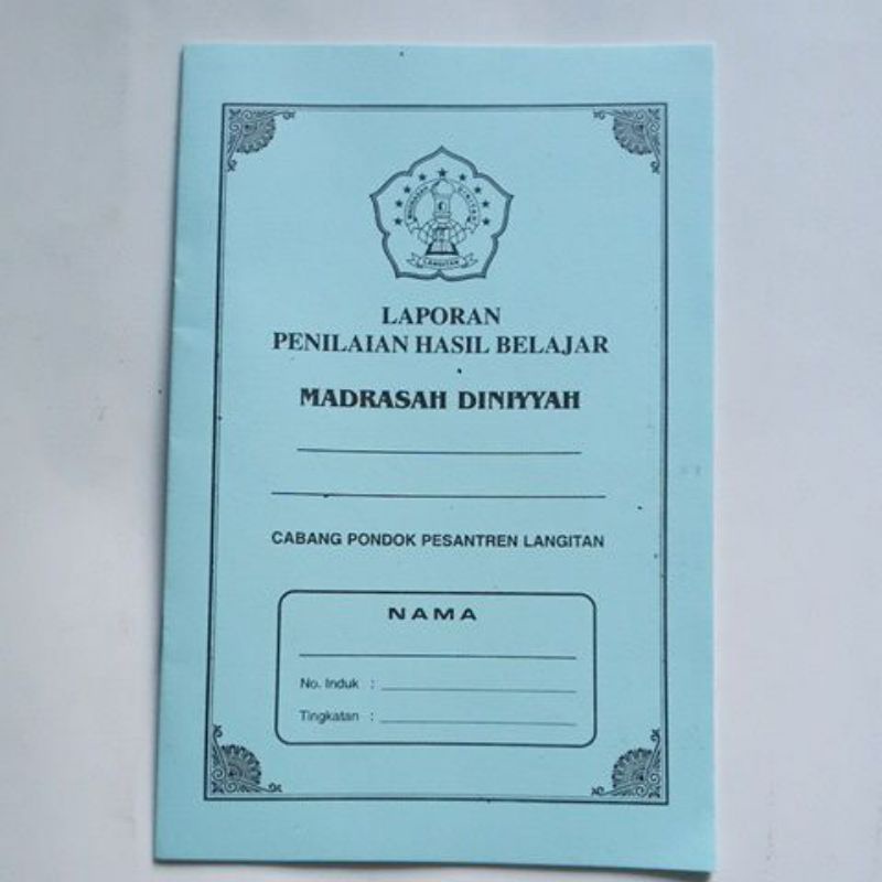 

Buku Raport Santri Madrasah Diniyah/MADIN