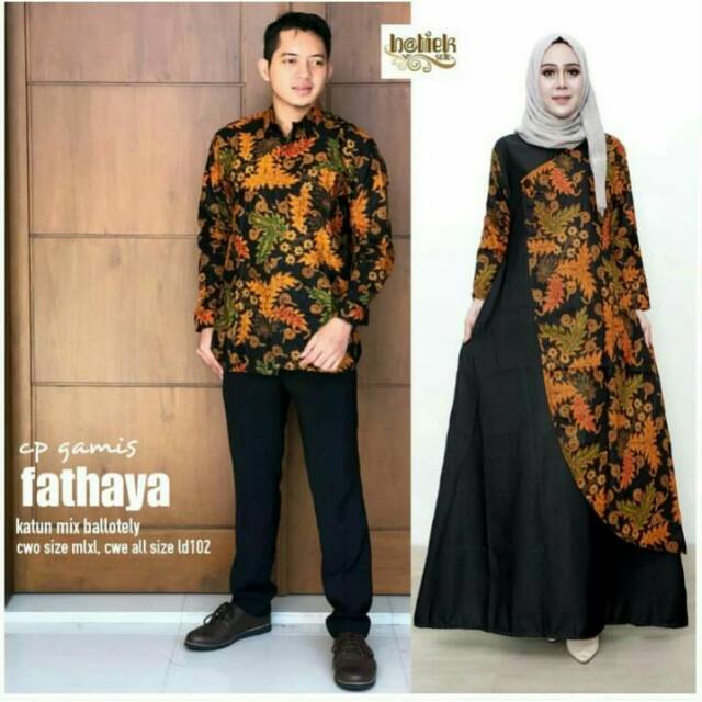 Batik Couple Gamis FATHAYA Sarimbit