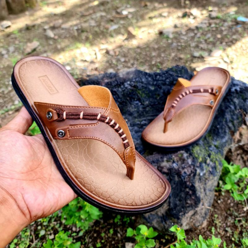 Sandal Kulit Pria Original ARMOD CORVET-02 Sandal Fashion Impor Kekinian