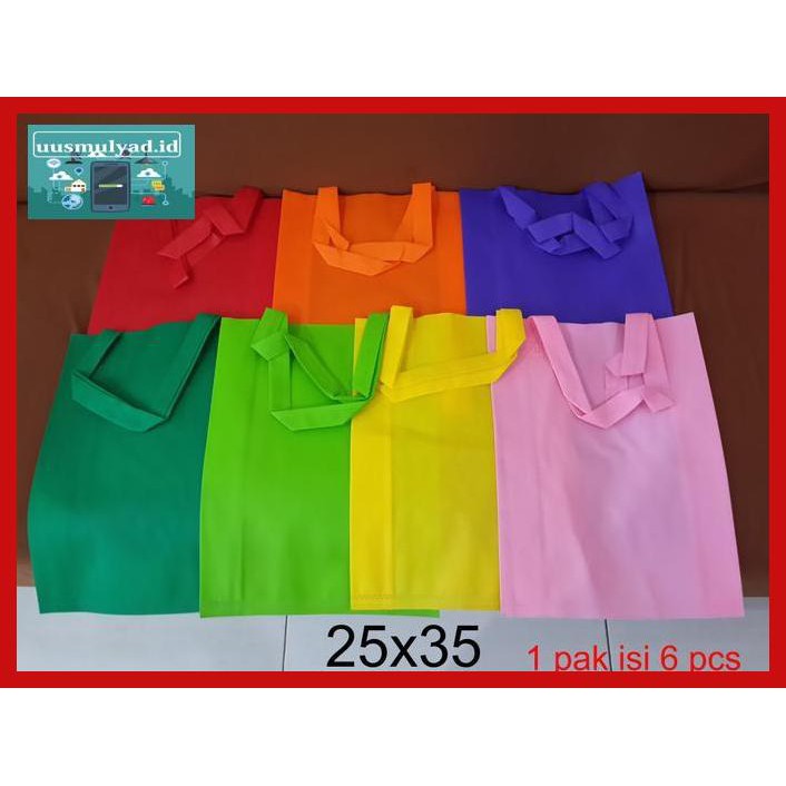 

Gt7Fher- Goodie Bag / Tas Spunbond Lipat Samping 25 X 35 - Putih F68Fgio-