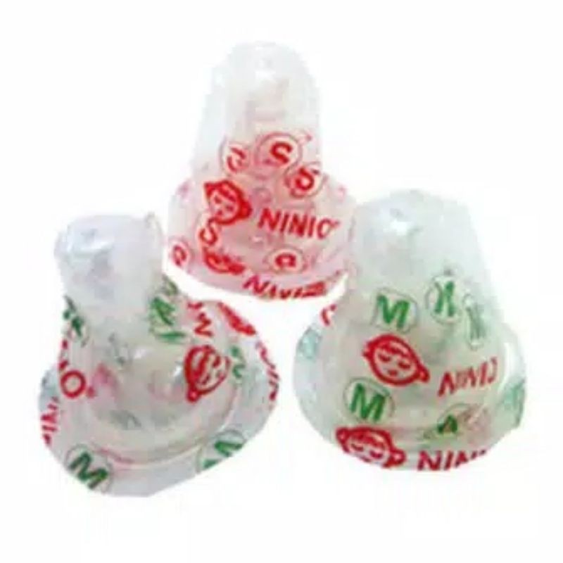 Ninio Dot Nipple Silikon / Silicon Botol Susu Ukuran Size S M L