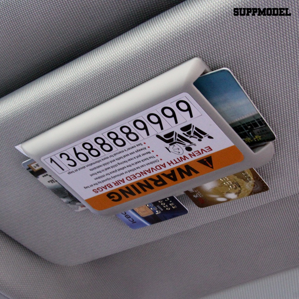 Sfs 2-in-1 Plat Nomor Telpon / Parkir Temporer Untuk Sun Visor Mobil