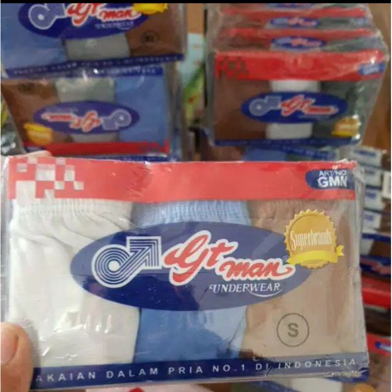 (3pcs) cd GT man GMN / CD COWO / Celana dalam pria / cd pria / cd gt man / cd gmn / cd import