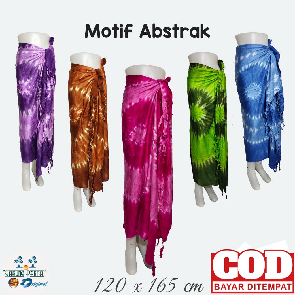 Grosir Sarung Pantai Abstrak Katun Rayon 160/120 cm Rumbai Sembilan Mode