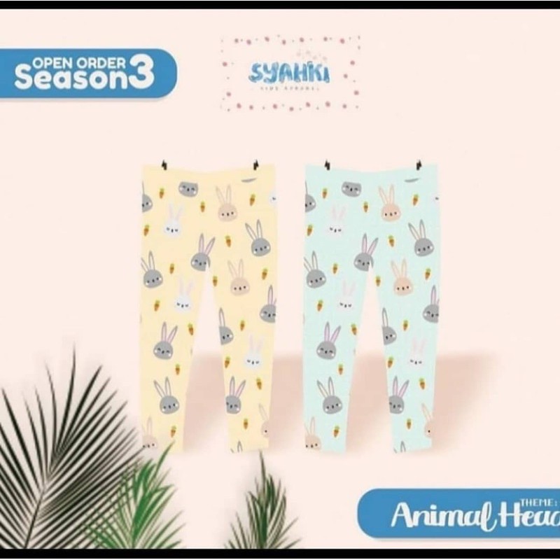 Legging anak Syahki_kids By Zaskia Sungkar ( Motif Animal Head Rabbit)