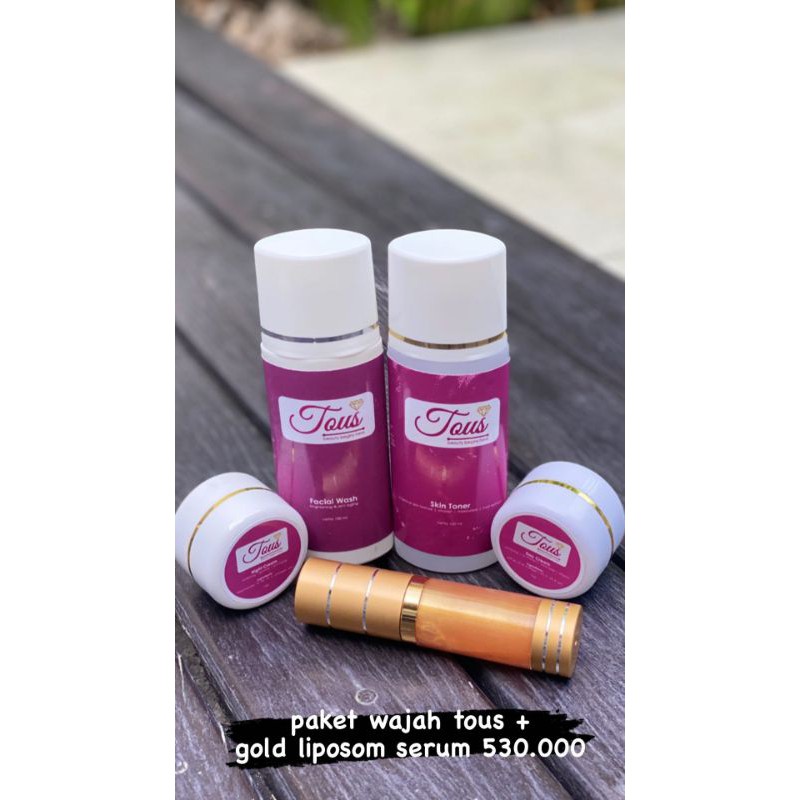 Paket Wajah Tous Beauty Skincare + Serum Gold Liposom KLINIKSKINCARE