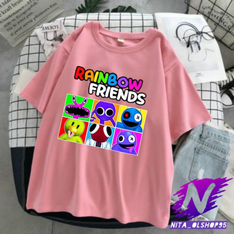 kaos anak rainbow friends kaos rainbow baju kaos anak atasan anak premium