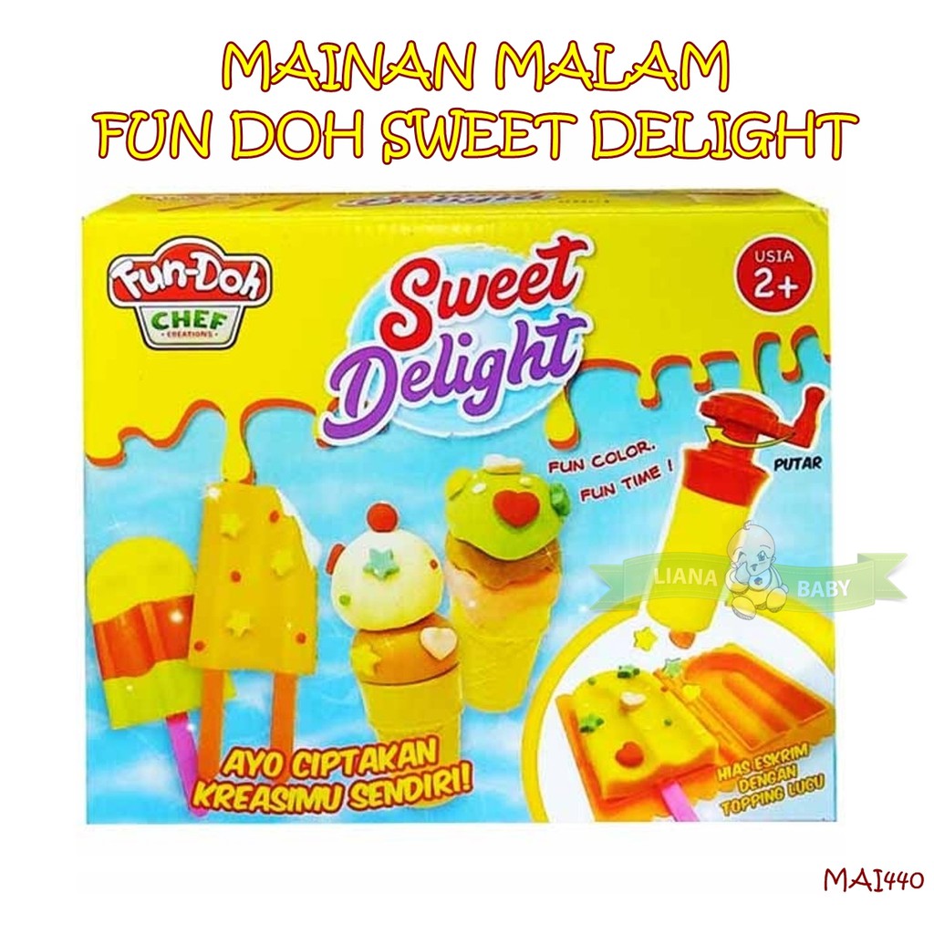 MAI440 MAINAN MALAM FUN DOH SWEET DELIGHT MAINAN EDUKASI