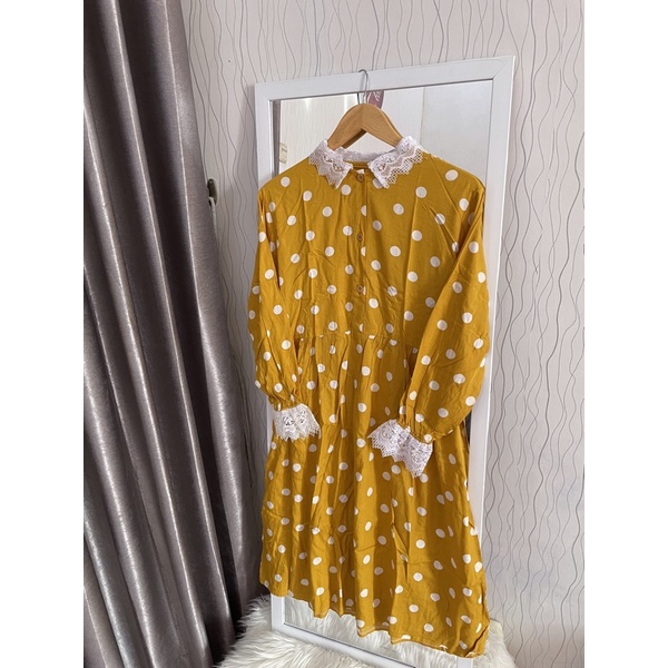 TUNIK RENDA RAYON PREMIUM MAKASSAR | TUNIK JAMAN NOW | LILAC CANTIK | WARNA WARNI | KUNING TUNIK